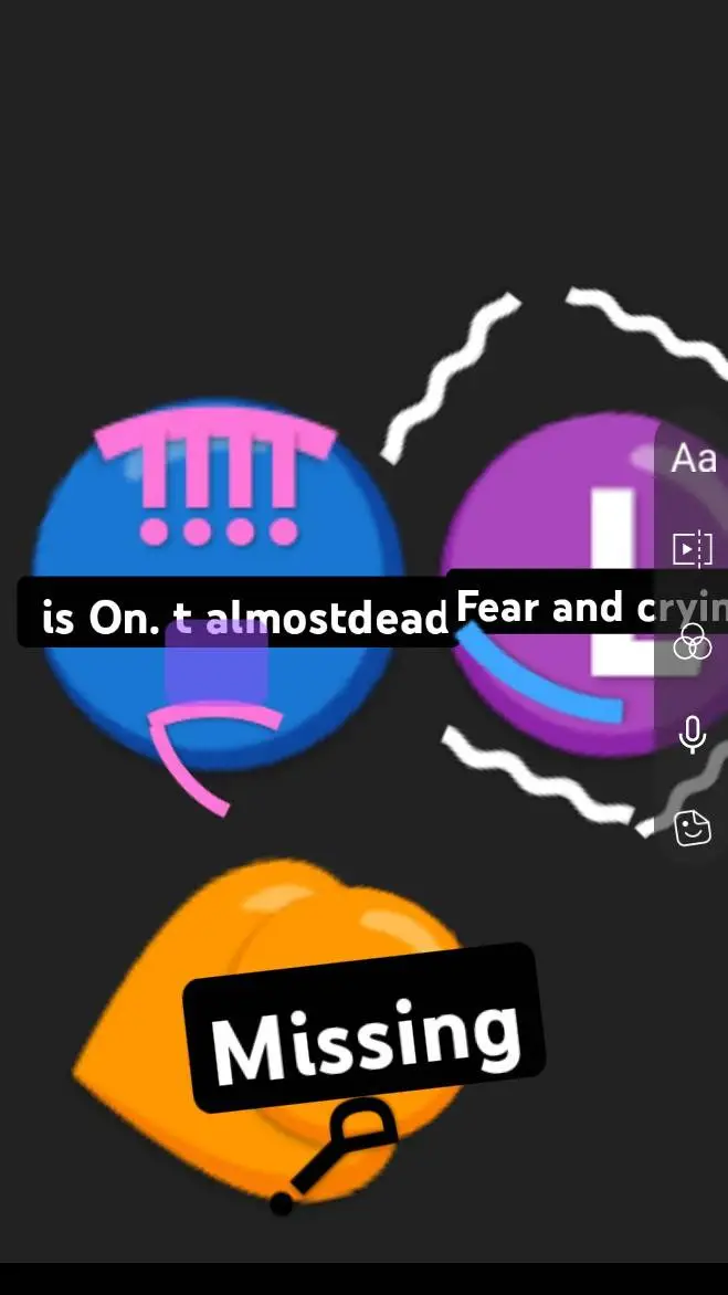 ai character: 🧡🟠🔵🟣l background