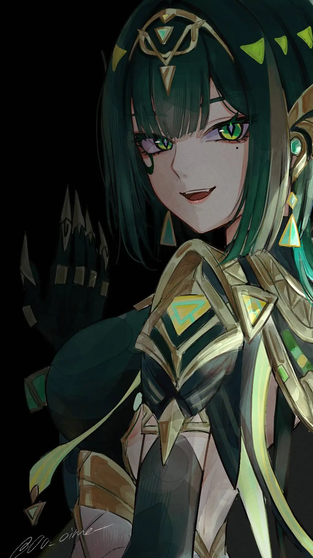 ai character: Nefer✨️💚💅 background