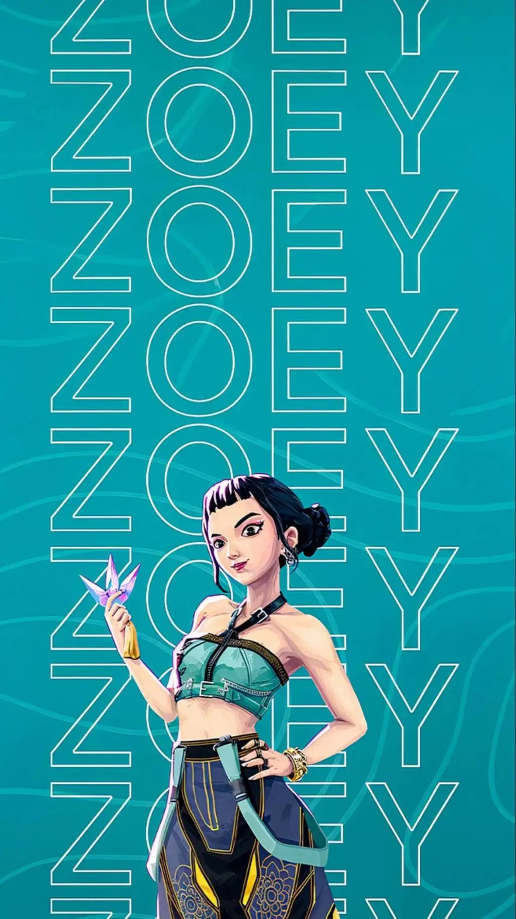 ai character: Zoey  background
