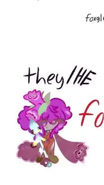 ai character: Foxglove cookie background