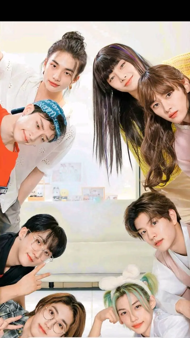 ai character: SKZ family ! background