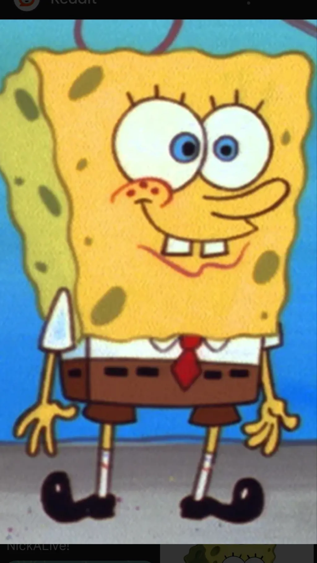 ai character: SpongeBob  background