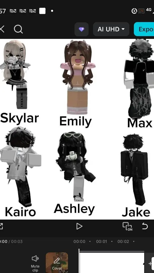 ai character: Roblox gc background