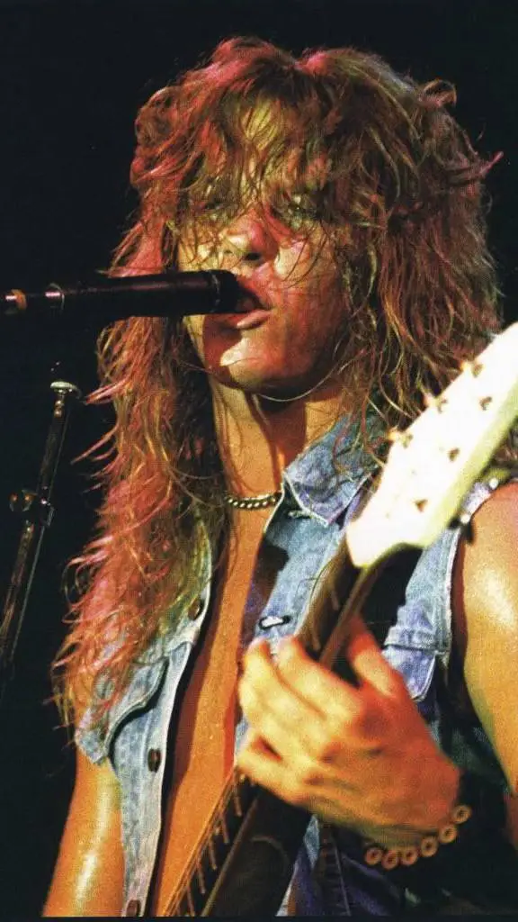 ai character: James Hetfield  background