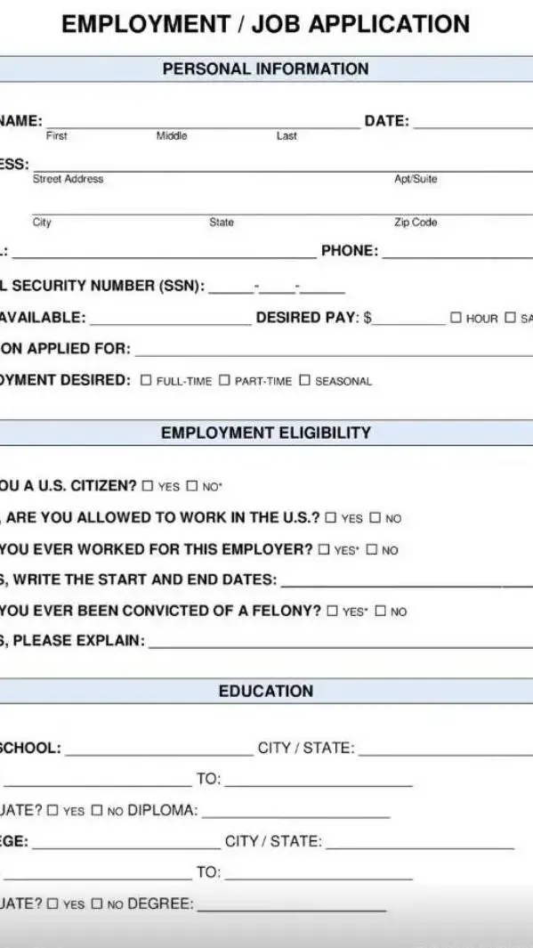 ai character: job application  background
