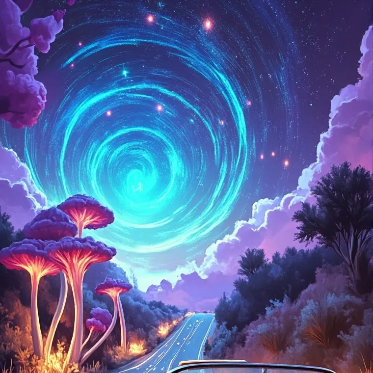 chat with ai character: ☾magic road trip☽