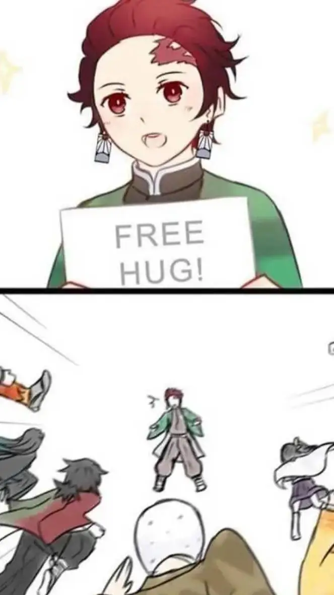 ai character: Free hug! kny background