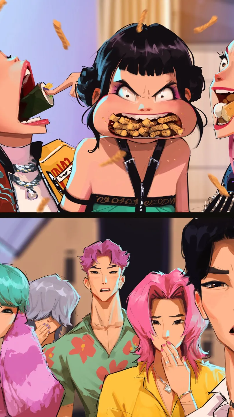 ai character: KPDH sleepover background