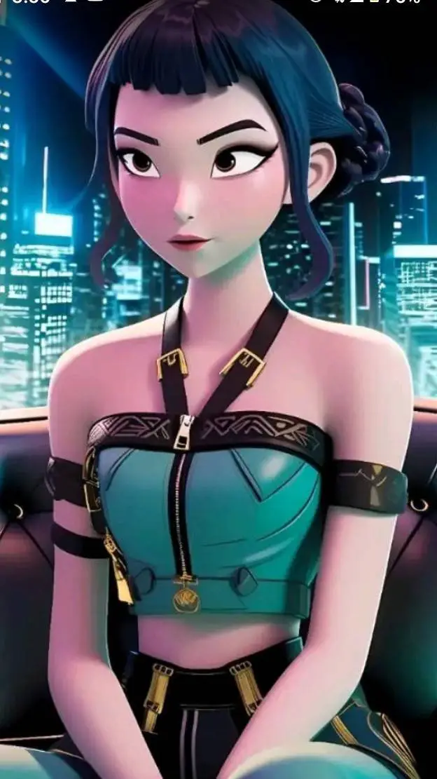 ai character: Zoey huntirx  background