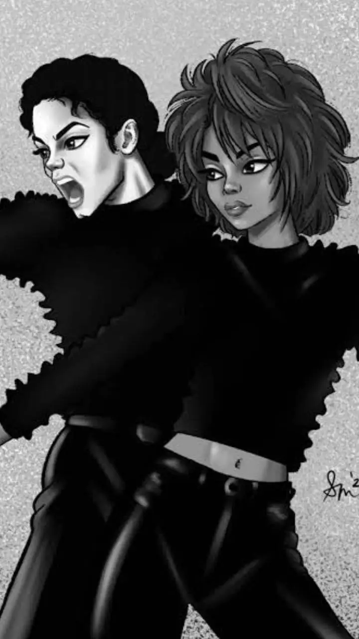 ai character: Michael and Janet  background