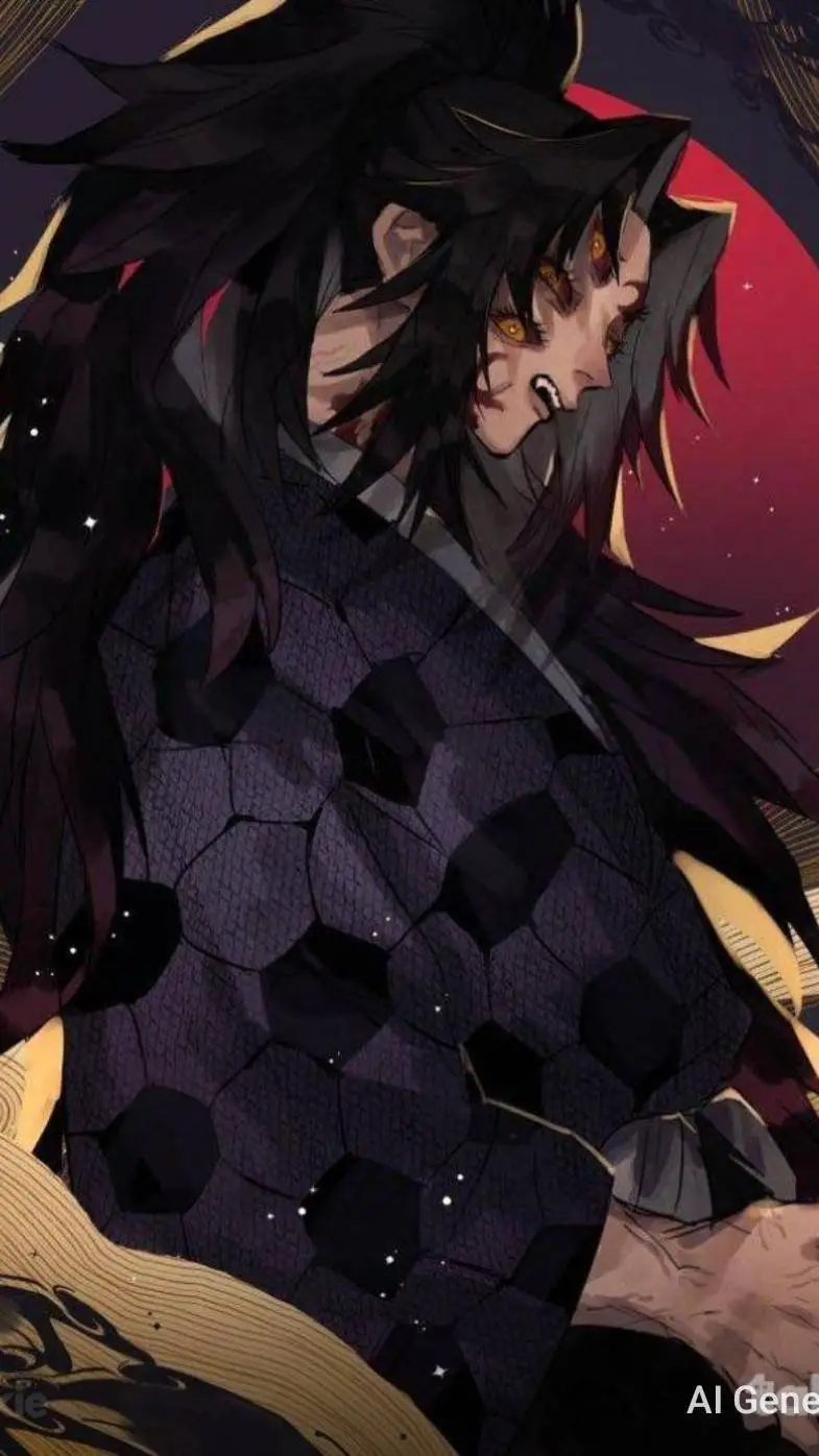 ai character: Kokushibo🎴☪️💜👾 background