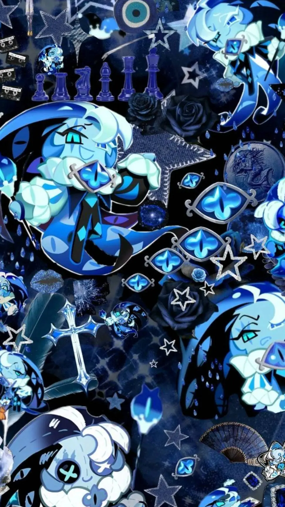 ai character: Shadow milk cookie background