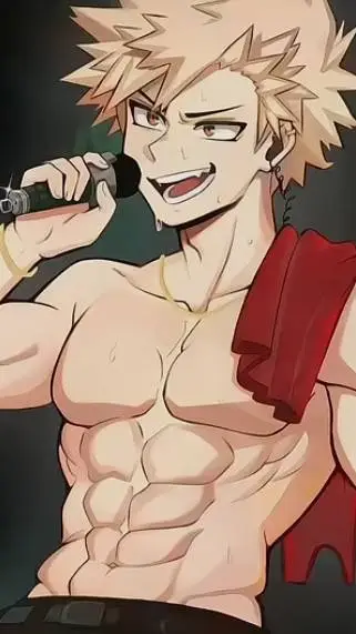ai character: bakugo muscles  background