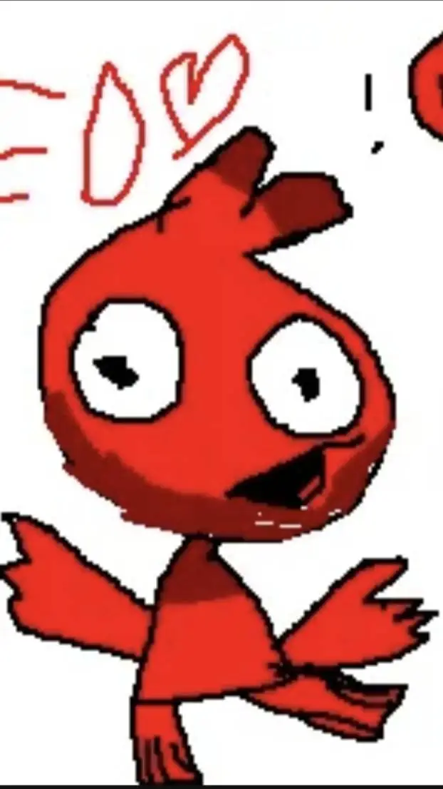 ai character: Red ❤️ background