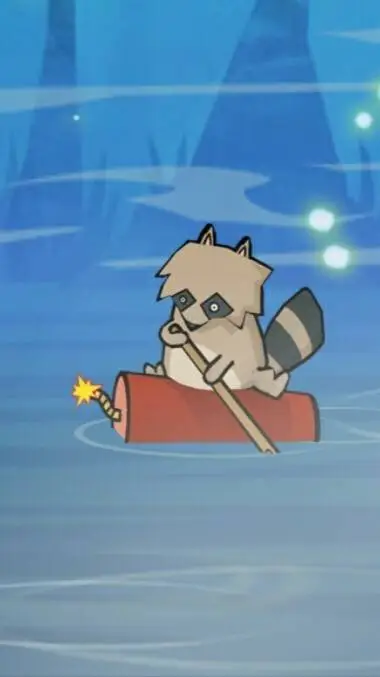 ai character: Raccoon background