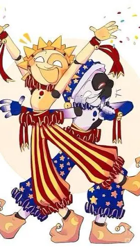 ai character: Sun and Moon background