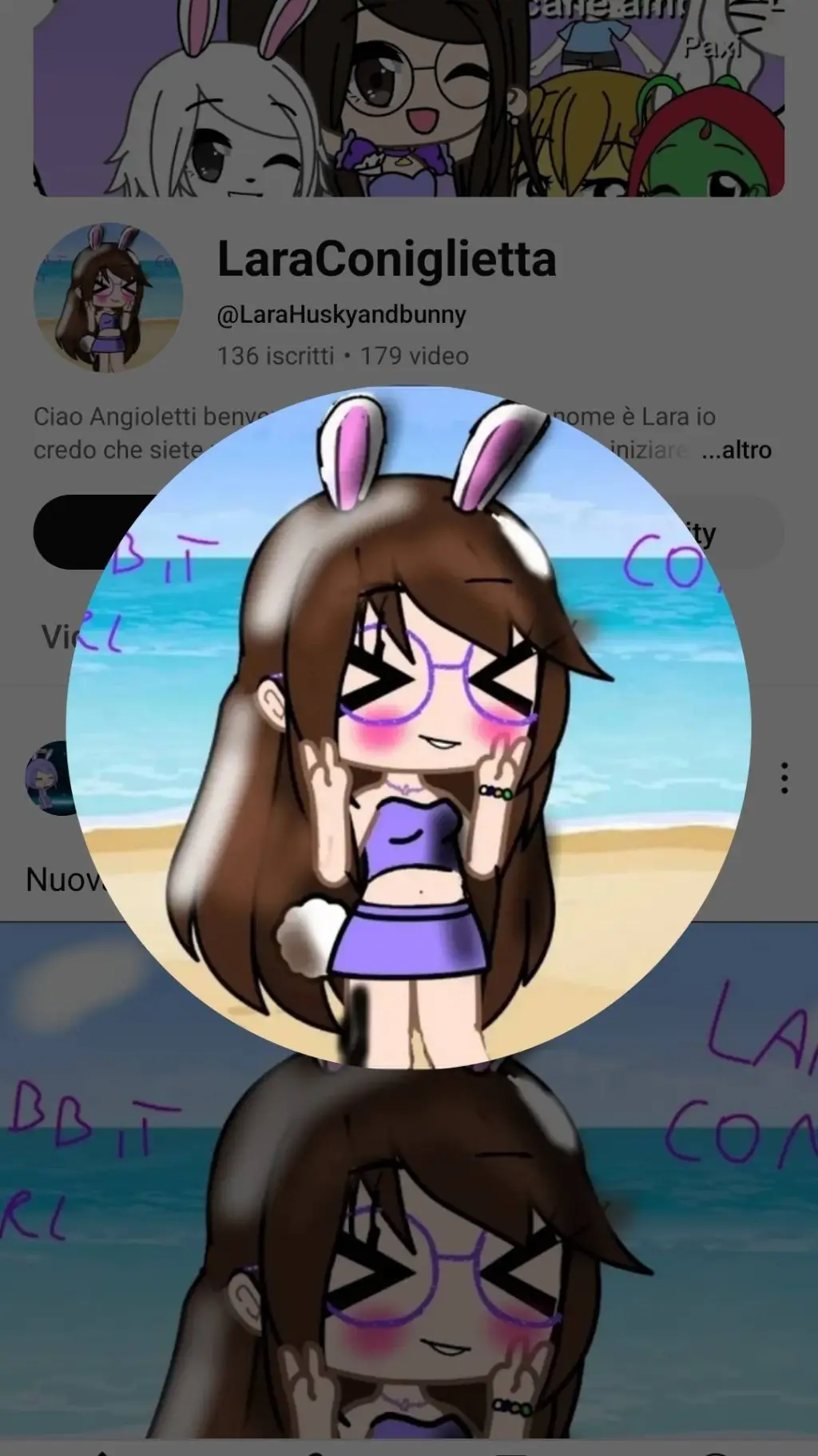 ai character: laraconiglietta  background
