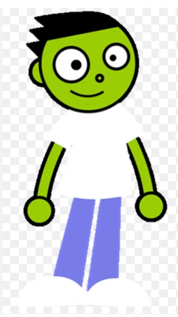 ai character: PBS kids dash background