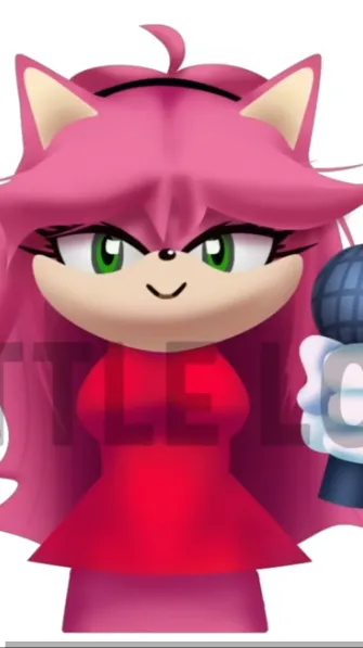 ai character: Fnf Amy roseXgray background