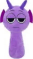 ai character: DURPLE PELUCHE  background