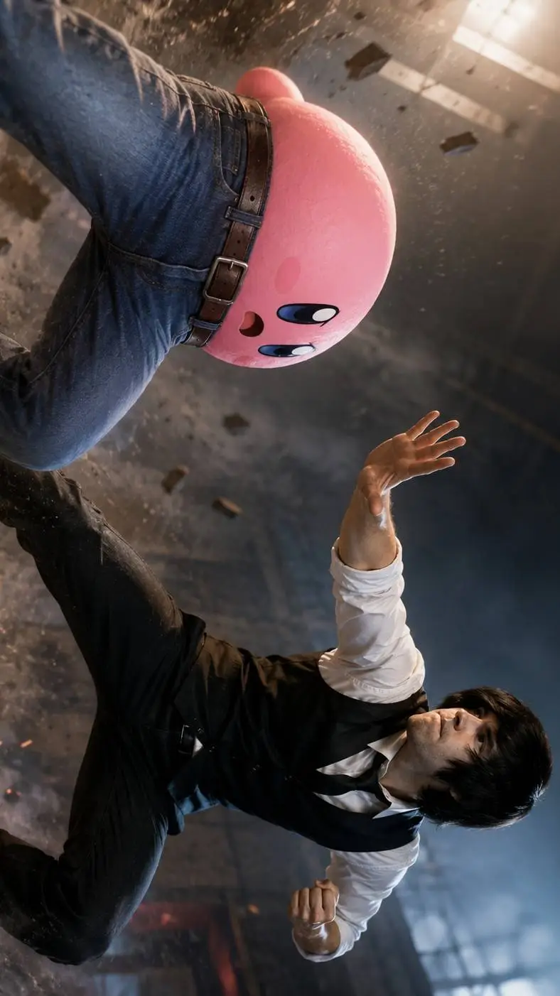 ai character: Kirby VS German background