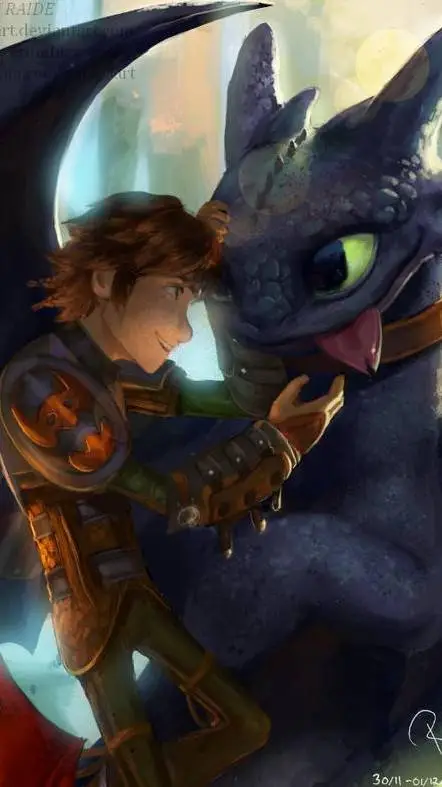 ai character: Hiccup haddock  background
