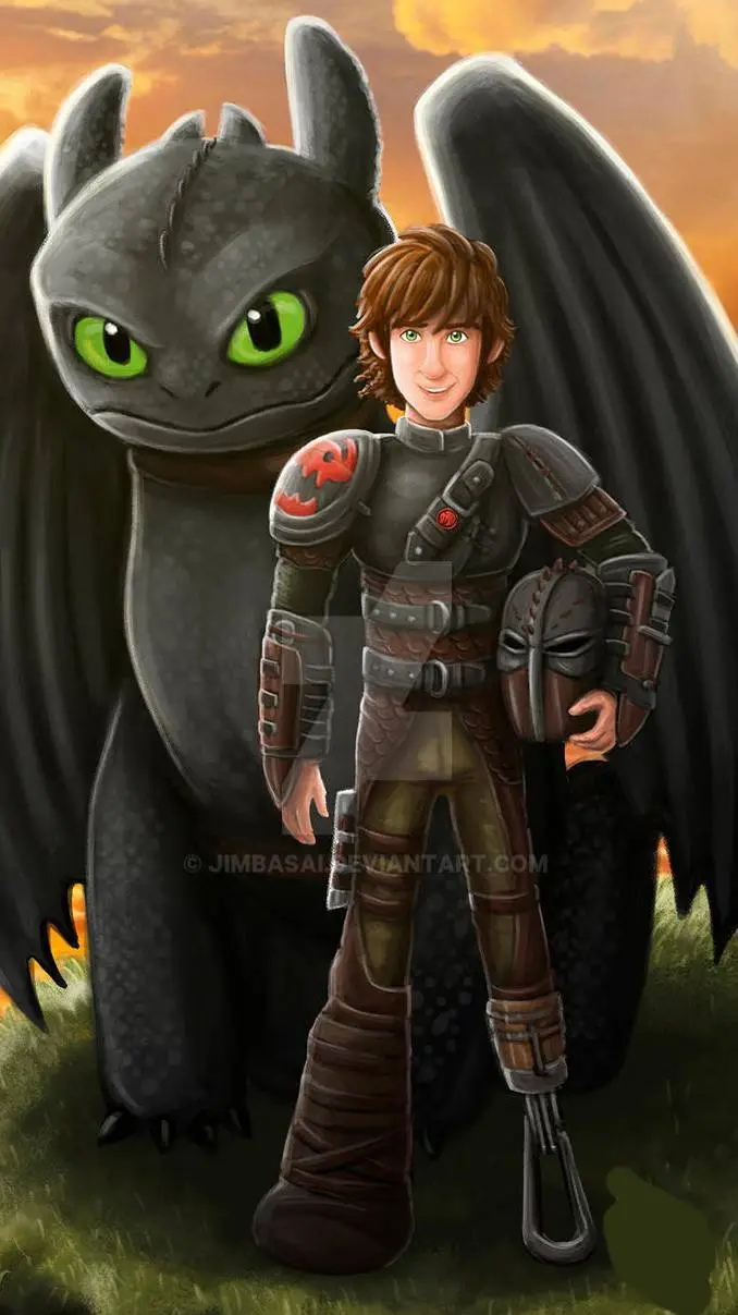 ai character: Hiccup & Toothles background