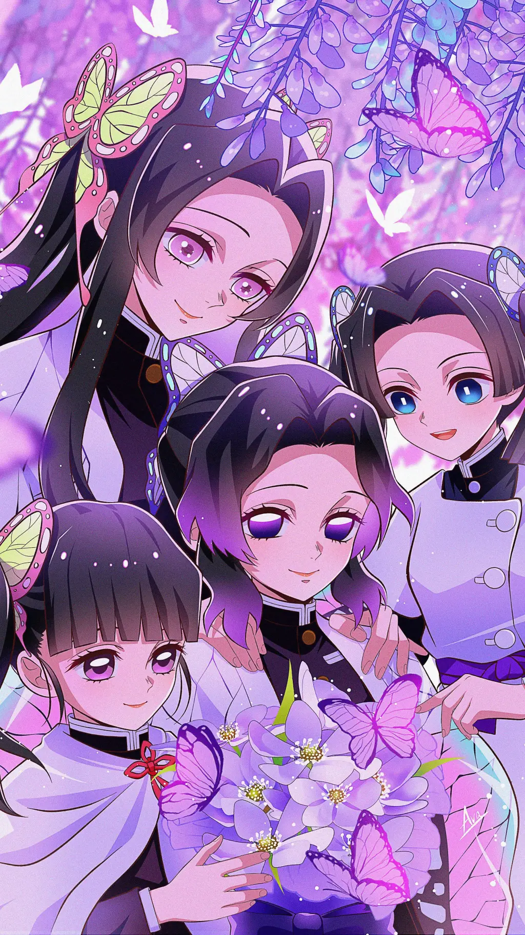 ai character: hermanas kocho 🦋 background