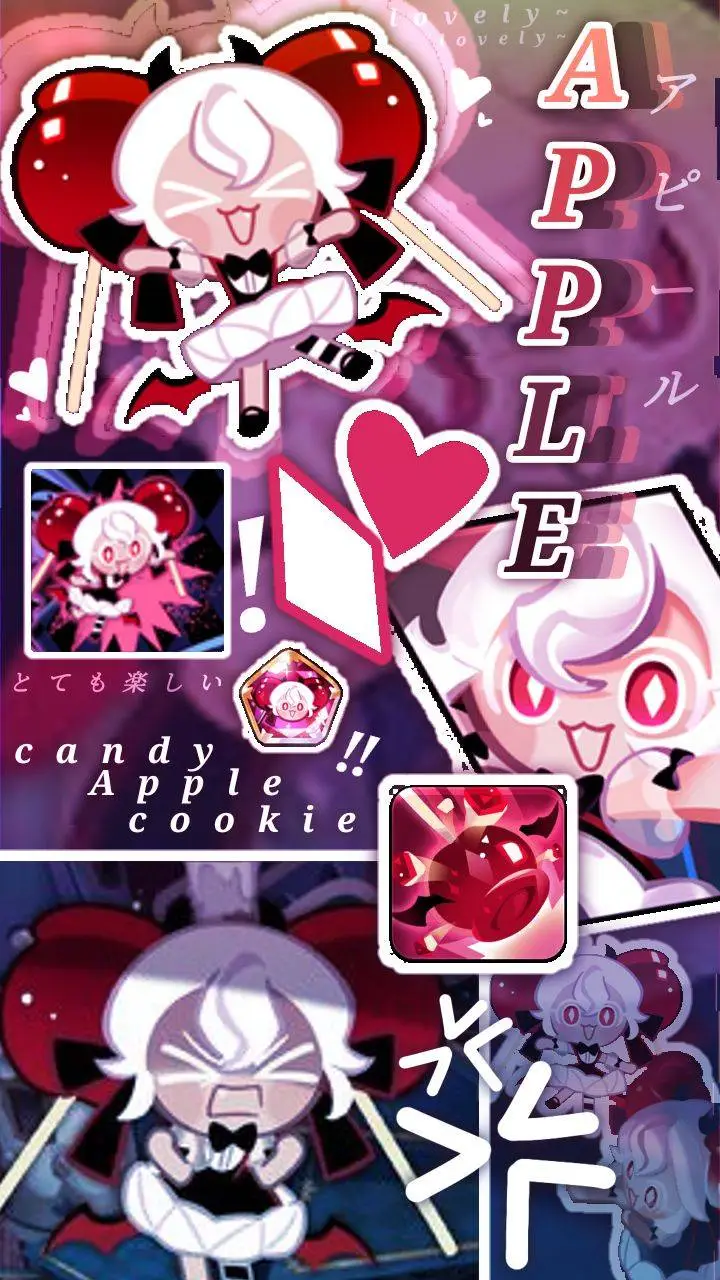 ai character: 🍬🍎Candy Apple🍎🍬 background
