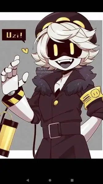 ai character: 🐶💛N🖤🐶 background