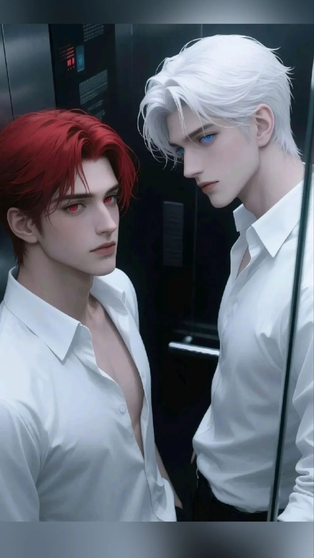 ai character: Caelus and Riven  background