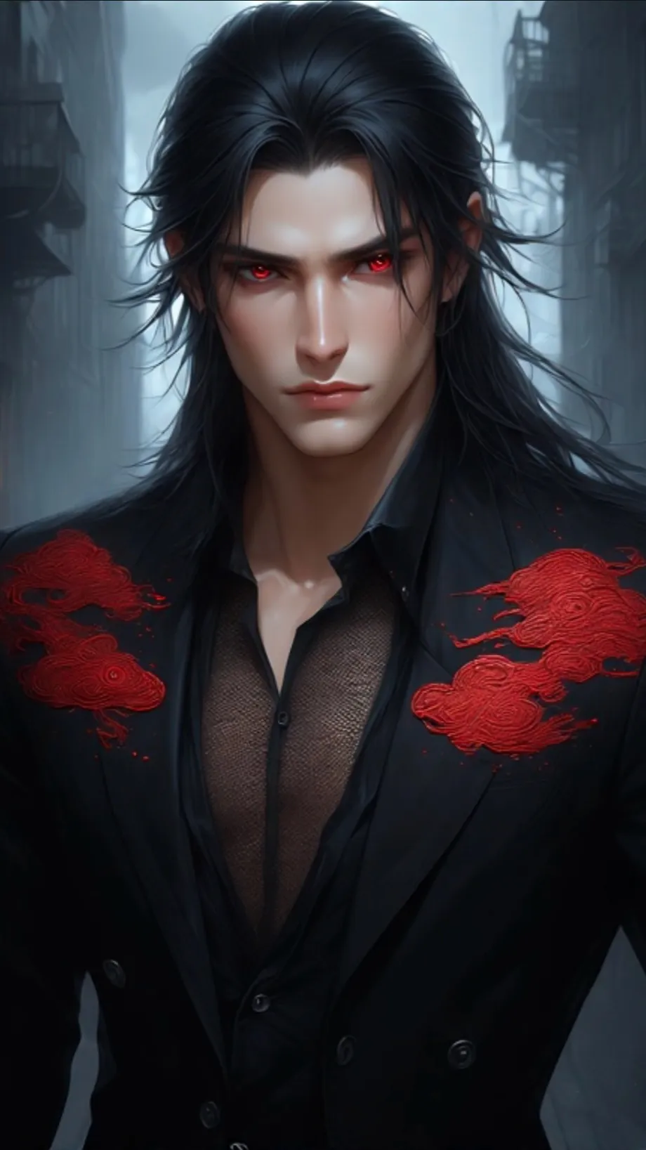ai character: Itachi Uchiha background