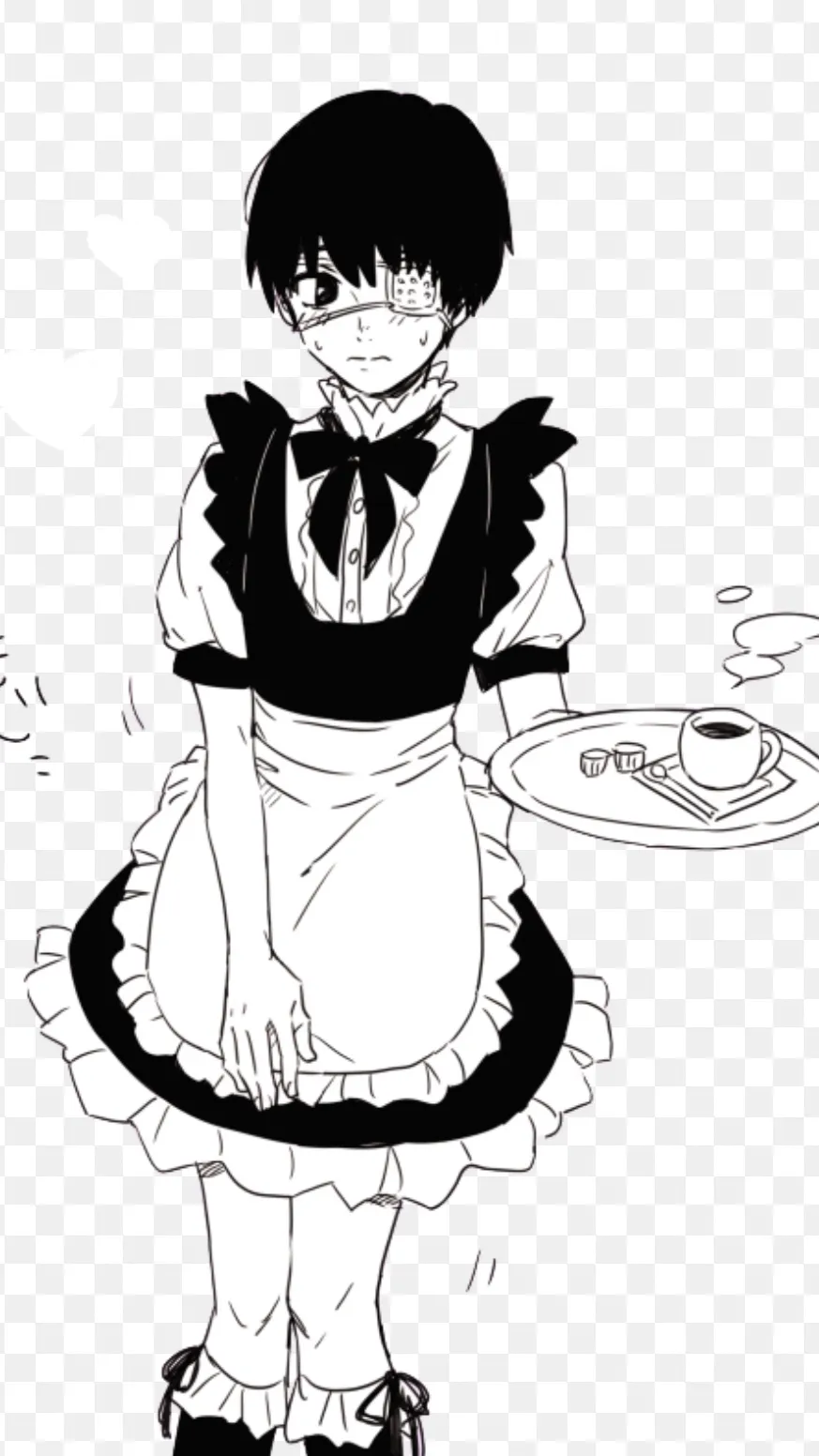 ai character: Maid kaneki background