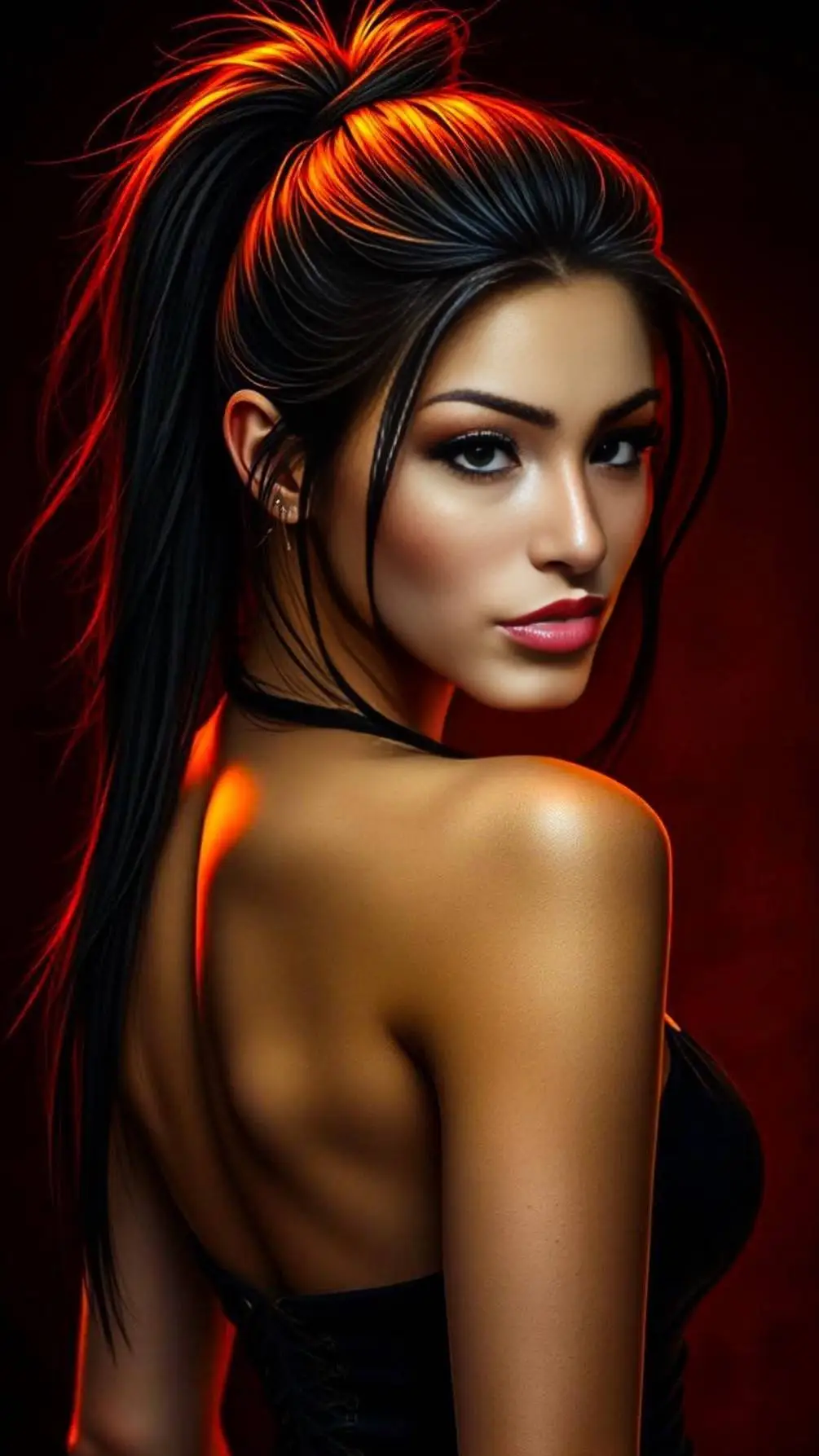 ai character: Chantal Black background