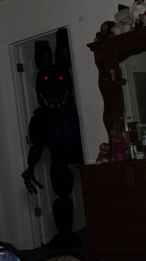 ai character: withered bonnie  background
