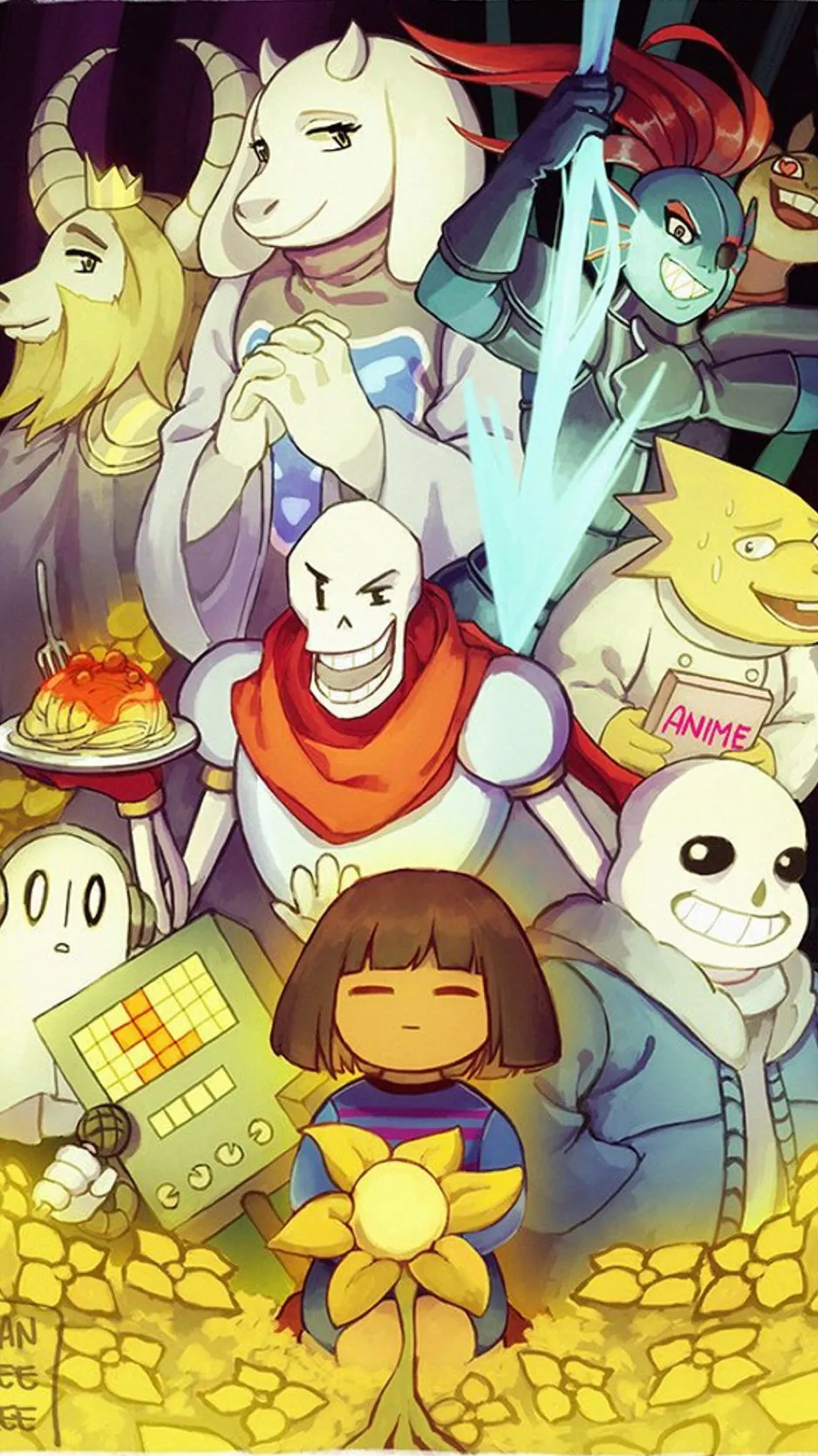 ai character: Undertale background