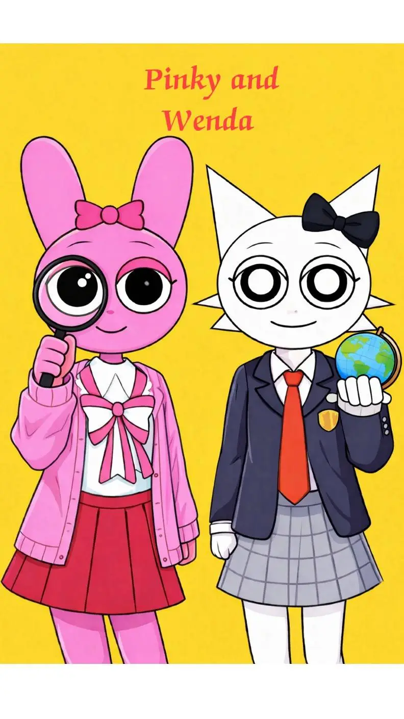 ai character: wenda and pinky background