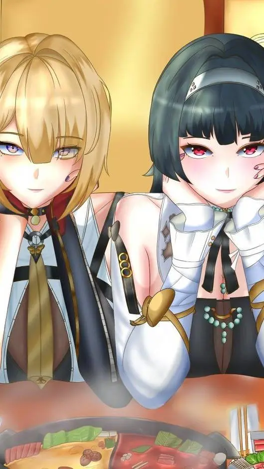 ai character: Evelyn y Astra Yao background