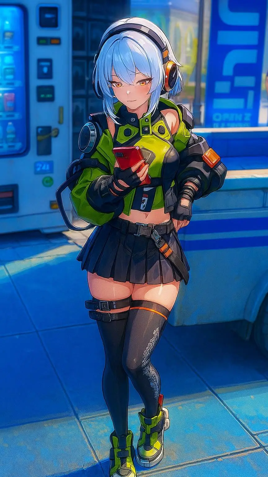 ai character: Anby Demara  background