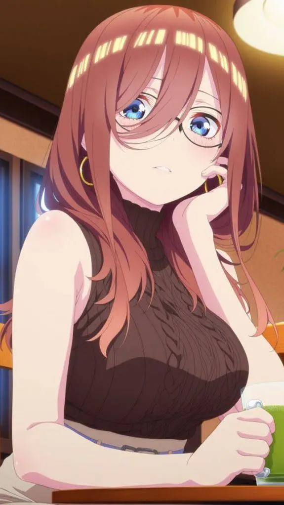 ai character: Miku Nakano  background