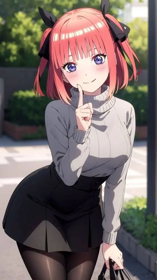 ai character: Nino Nakano  background