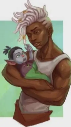 ai character: Ekko x scar background