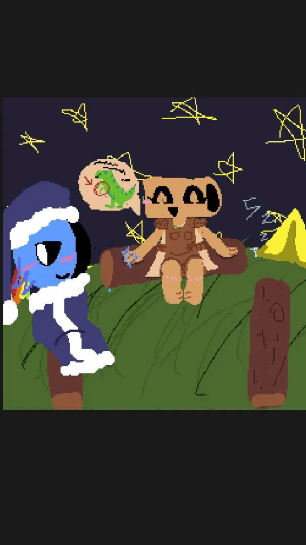 ai character: Dw camping trip background
