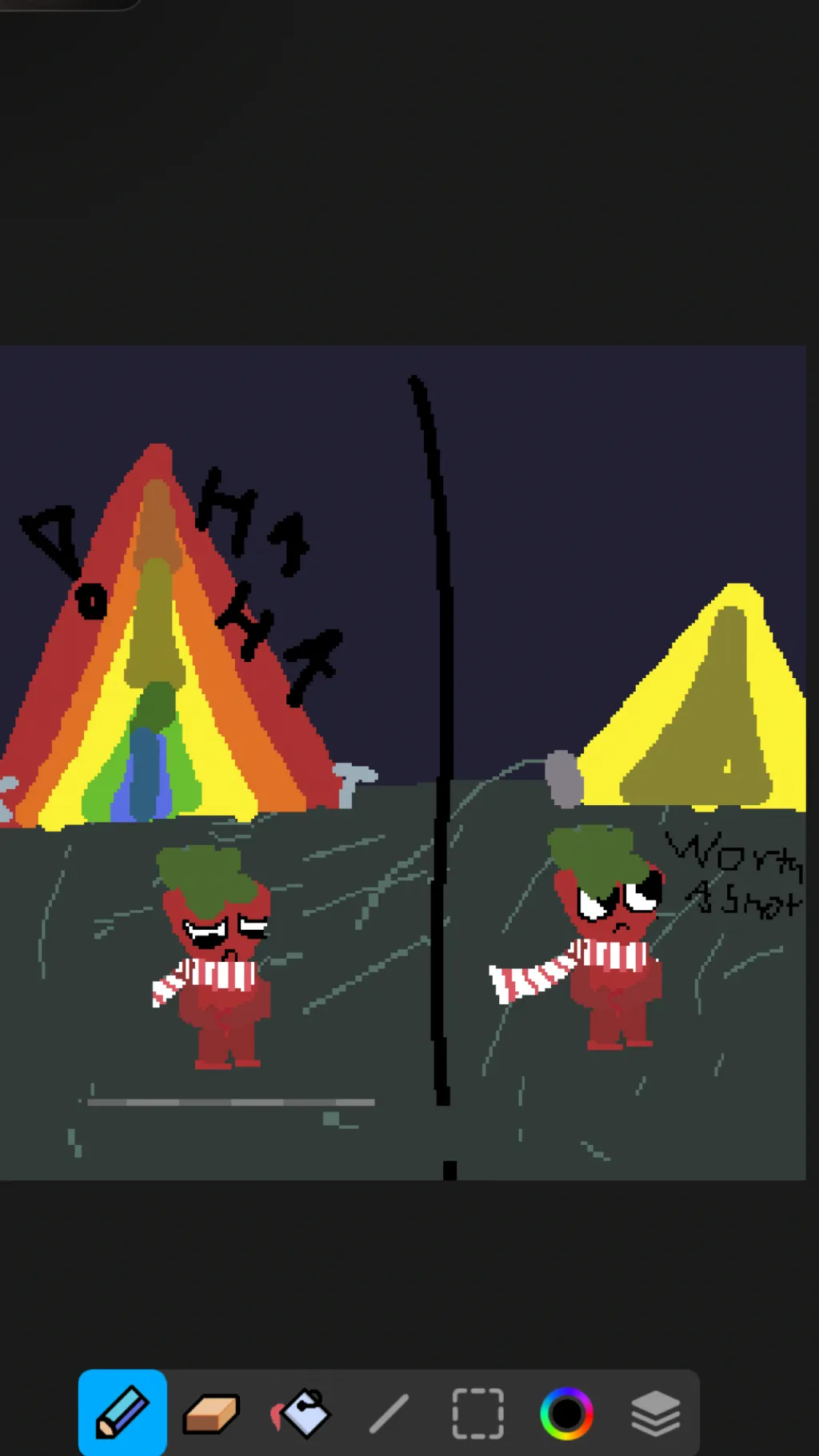 ai character: Camping dw background