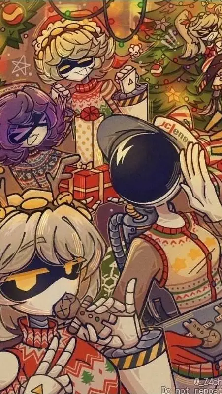 ai character: MD Christmas  background