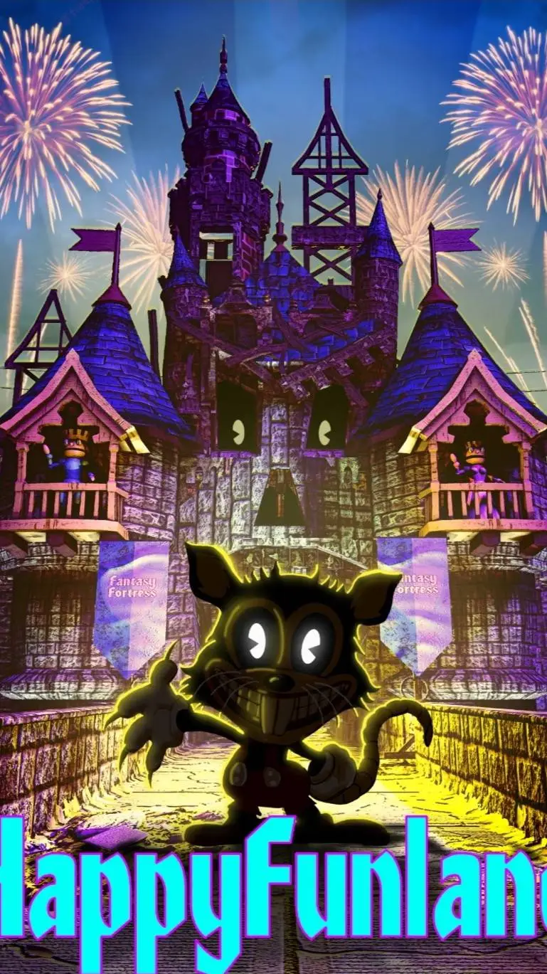 ai character: HAPPYFUNLAND  background