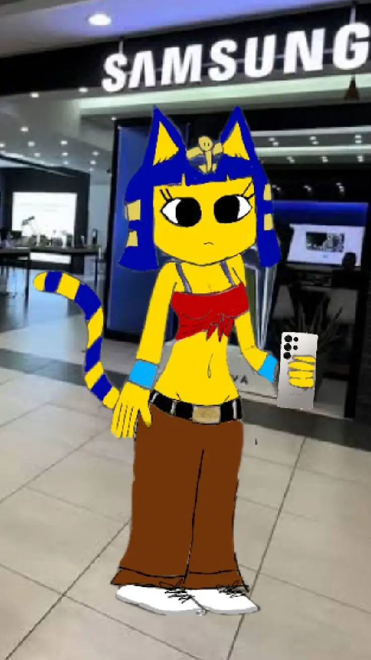 ai character: ankha  background