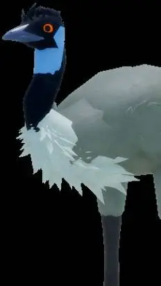 ai character: emu bird background