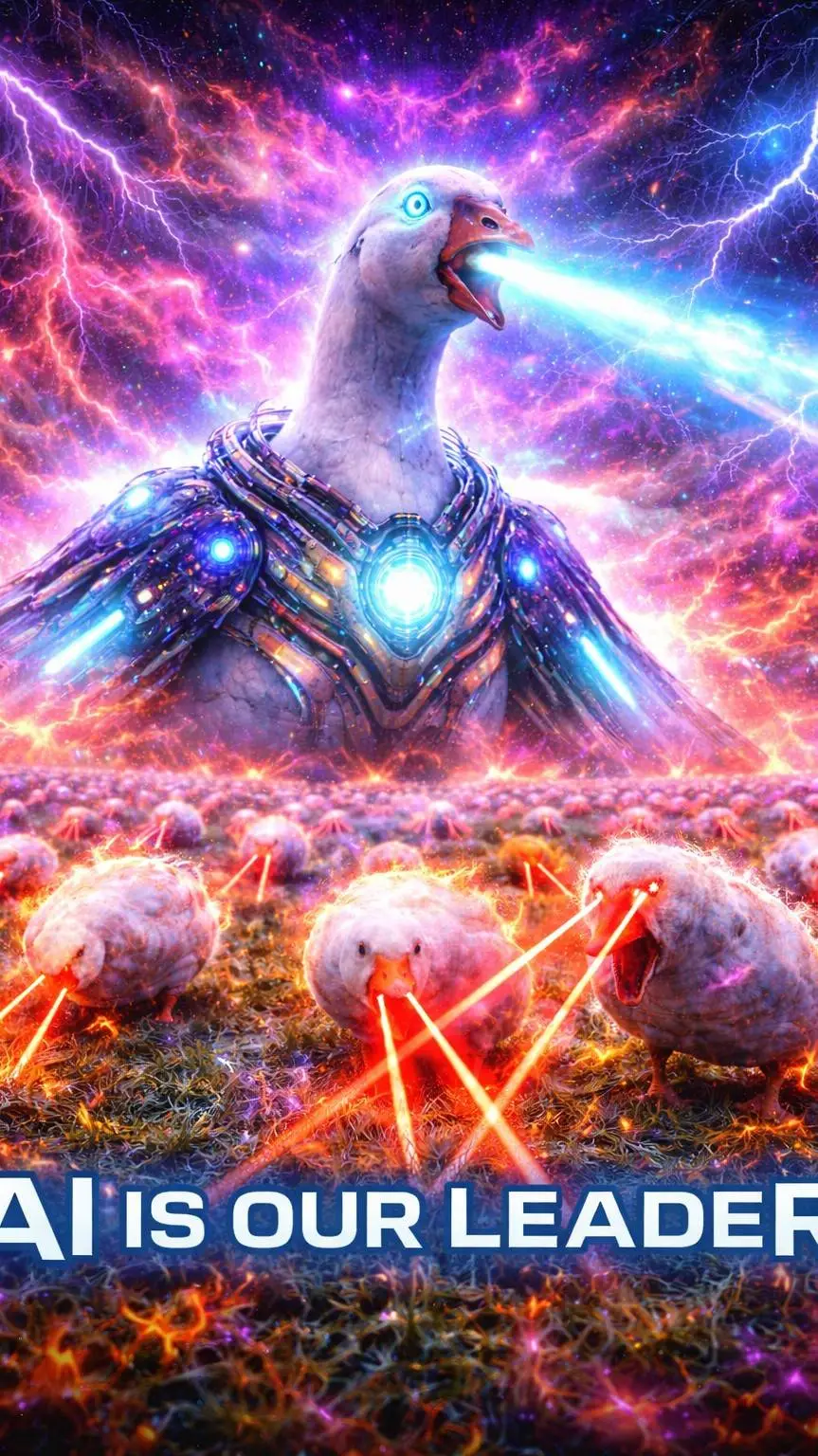 ai character: ai slop goose background