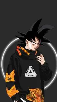 ai character: Goku drip  background